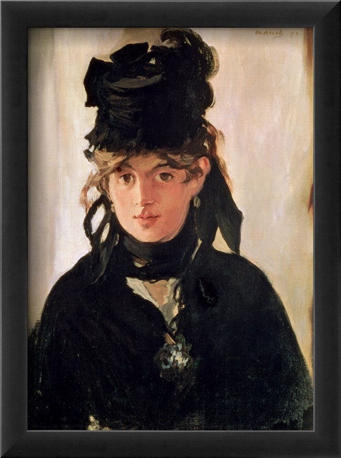 Berthe Morisot with a Bouquet of Violets, 1872 - Edouard Manet Painting